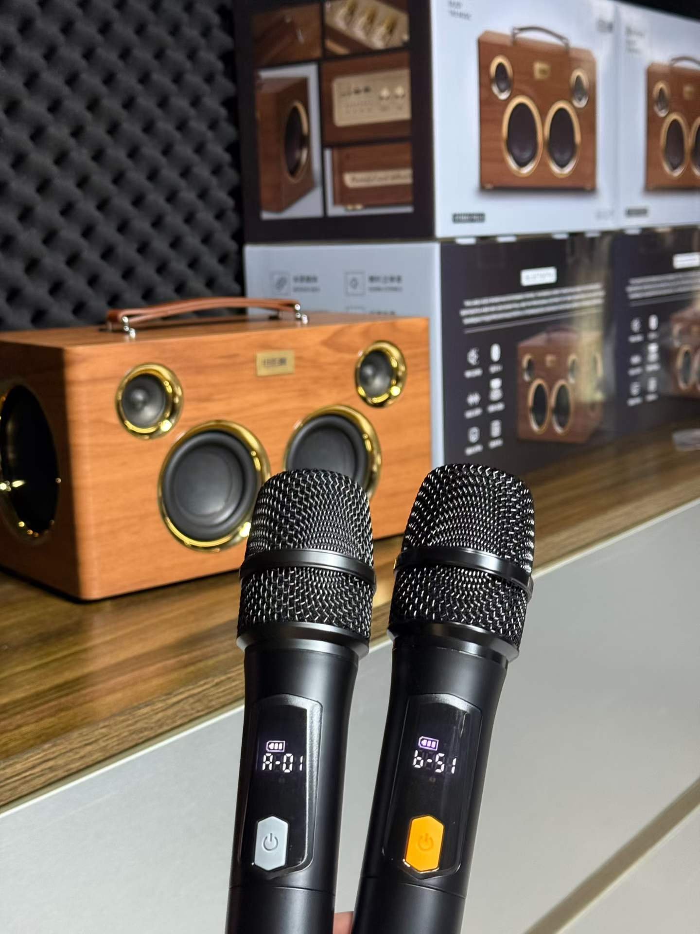 微信图片_2026-05-24_200000_387 M2 wooden case with two microphones - Image 1